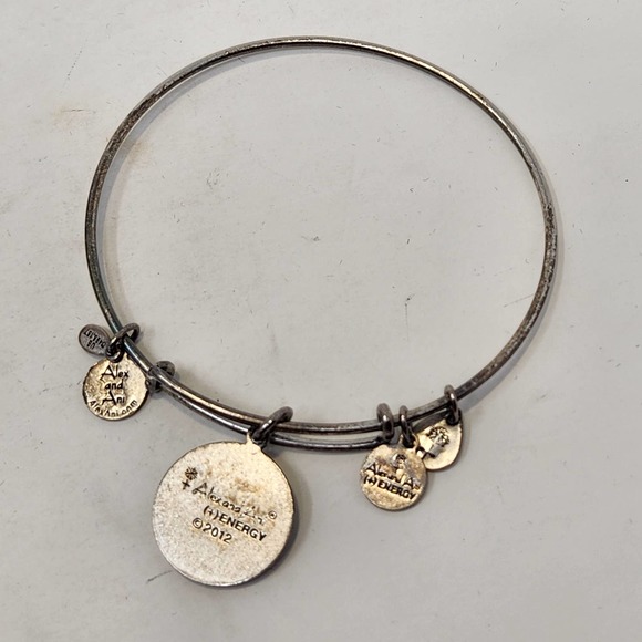 Alex and Ani NYC New York City Skyline Charm Bangle Slider Bracelet Silver Tone - Picture 4 of 6